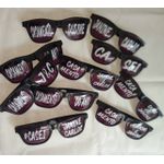 Óculos Personalizado para Festas Preto estilo WF Rayban