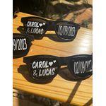 Óculos Personalizado para Festas Preto estilo WF Rayban