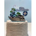 Topo de Bolo Aniversário Lancha