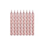Vela de Aniversário Espiral Silver Festas - Rosa 8 unidades