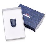 Clip Organizador Para Fone De Ouvido Couro Azul