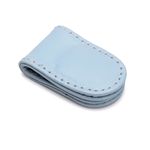 Clip Organizador Para Fone De Ouvido Couro Azul Bebe