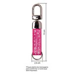 CHAVEIRO COURO NOME HOOK FEMININO PINK