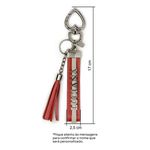 CHAVEIRO COURO NOME LETRAS VERMELHO