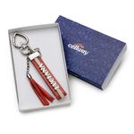 CHAVEIRO COURO NOME LETRAS VERMELHO