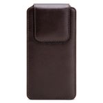 CAPA PARA CELULAR COURO CLIP CINTO PREMIUM G 15,5X8X1,5CM MARROM