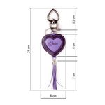 CHAVEIRO COURO NOME CORACAO DUAS CORES LILAS E ROXO