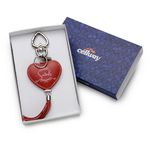 CHAVEIRO COURO NOME CORACAO NIQUEL VERMELHO