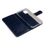 CAPA CARTEIRA COURO NOME GALAXY AZUL