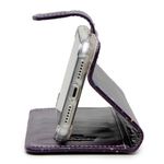 CAPA CARTEIRA COURO NOME GALAXY ROXO
