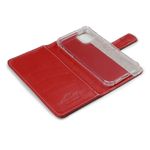 CAPA CARTEIRA COURO NOME GIRASSOL VERMELHO