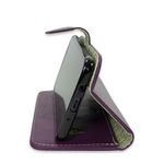 CAPA CARTEIRA COURO STRASS ROXO