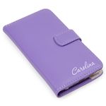 CAPA CARTEIRA COURO NOME LILAS