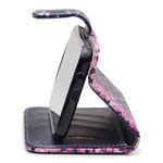 CAPA CARTEIRA COURO NOME AMOR ROSA AZUL