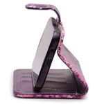 CAPA CARTEIRA COURO NOME AMOR ROSA ROXO