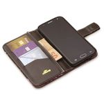 CAPA CARTEIRA COURO NOME AMOR ROSA MARROM