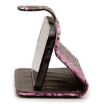 CAPA CARTEIRA COURO NOME AMOR ROSA MARROM