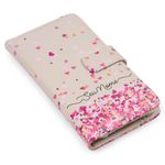 CAPA CARTEIRA COURO NOME AMOR ROSA MARFIM