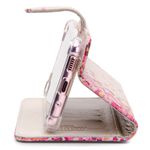 CAPA CARTEIRA COURO NOME AMOR ROSA MARFIM