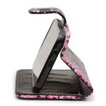 CAPA CARTEIRA COURO NOME AMOR ROSA PRETO