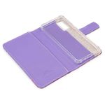 CAPA CARTEIRA COURO NOME AMOR ROSA LILAS