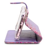 CAPA CARTEIRA COURO NOME AMOR ROSA LILAS