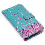 CAPA CARTEIRA COURO NOME AMOR ROSA HORTENSIA