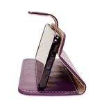 CAPA CARTEIRA COURO NOME BORBOLETAS ROXO