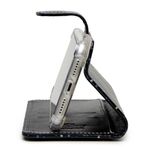 CAPA CARTEIRA COURO NOME GALAXY PRETO