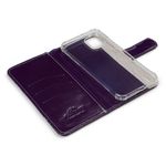 CAPA CARTEIRA COURO NOME GALAXY ROXO