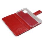 CAPA CARTEIRA COURO NOME GALAXY VERMELHO