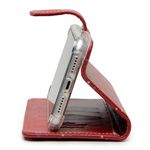 CAPA CARTEIRA COURO NOME GALAXY VERMELHO