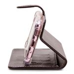 CAPA CARTEIRA COURO NOME GIRASSOL MARROM