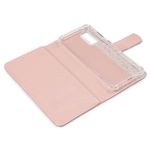 CAPA CARTEIRA COURO NOME GIRASSOL ROSA BEBE