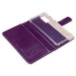 CAPA CARTEIRA COURO NOME GIRASSOL ROXO