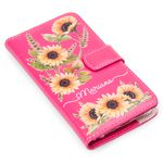 CAPA CARTEIRA COURO NOME GIRASSOL PINK