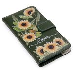 CAPA CARTEIRA COURO NOME GIRASSOL OLIVA