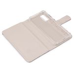 CAPA CARTEIRA COURO NOME INICIAIS MARFIM