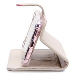 CAPA CARTEIRA COURO NOME INICIAIS MARFIM