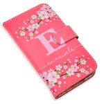 CAPA CARTEIRA COURO NOME INICIAIS PINK