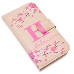 CAPA CARTEIRA COURO NOME INICIAIS ROSA BEBE