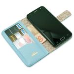 CAPA CARTEIRA COURO NOME INICIAIS AZUL BEBE