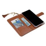 CAPA CARTEIRA COURO NOME PINGENTES CARAMELO