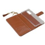 CAPA CARTEIRA COURO NOME PINGENTES CARAMELO