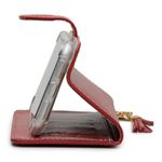 CAPA CARTEIRA COURO NOME PINGENTES VERMELHO