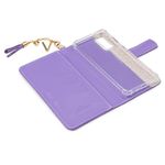 CAPA CARTEIRA COURO NOME PINGENTES LILAS