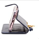 CAPA CARTEIRA COURO NOME PINGENTES AZUL