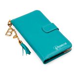 CAPA CARTEIRA COURO NOME PINGENTES HORTENSIA