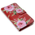 CAPA CARTEIRA COURO NOME ROSE VERMELHO