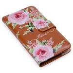 CAPA CARTEIRA COURO NOME ROSE CARAMELO